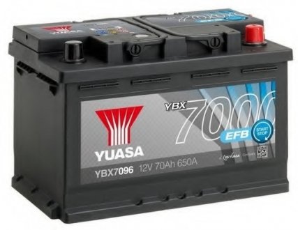 Стартерная аккумуляторная батарея YUASA YBX7096 (фото 1)