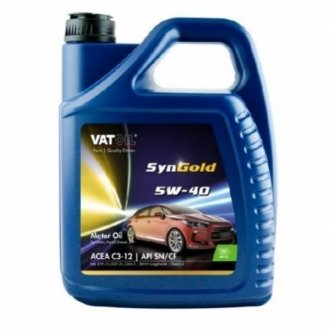 Моторна олива SynGold 5W40 / 5л. / (ACEA C3-12, API SN/CF) VATOIL 50195