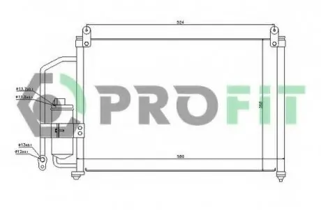 Конденсер кондиционера PR 1106C1 PROFIT PR1106C1
