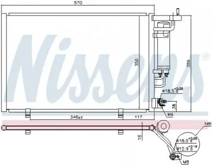 Конденсатор, кондиціонер NISSENS 940500