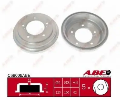 Тормозной барабан ABE C68006ABE