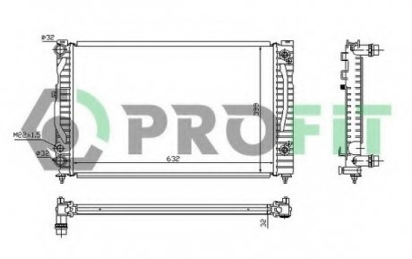 Радіатор охолоджування PR 9539A1 PROFIT PR9539A1