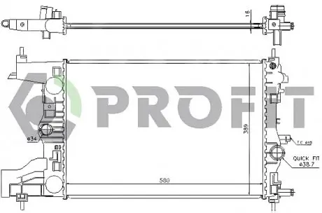 Радіатор охолоджування PR 5056A1 PROFIT PR5056A1