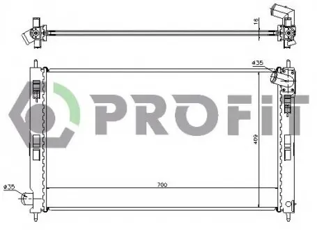 Радіатор охолоджування PR 4010A2 PROFIT PR4010A2
