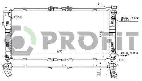 Радиатор, охлаждение двигателя PROFIT PR3030A3