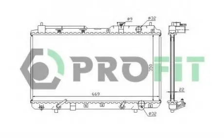 Фото 1 - радіатор охолоджування PR 2915A1 PROFIT PR2915A1 Радіатор охолоджування PR 2915A1 PROFIT PR2915A1 (фото 1)