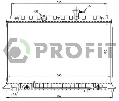Фото 1 - Радиатор, охлаждение двигателя PROFIT PR2910A6 Радиатор, охлаждение двигателя PROFIT PR2910A6 (фото 1)