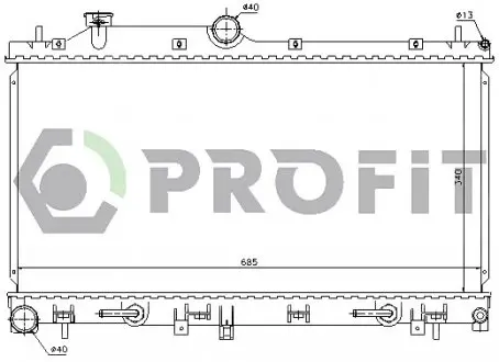 Радиатор, охлаждение двигателя PROFIT PR2910A2