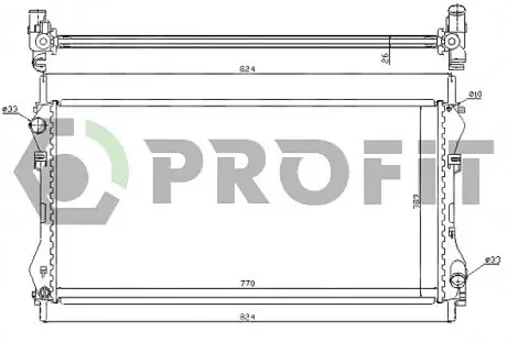 Радіатор охолоджування PR 2565A1 PROFIT PR2565A1