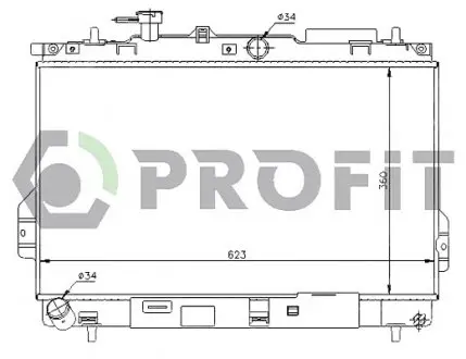 Радіатор охолоджування PR 1806A4 PROFIT PR1806A4