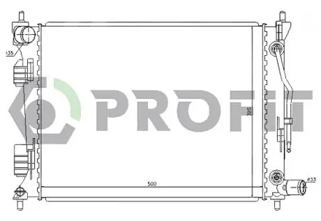 Радиатор, охлаждение двигателя PROFIT PR1804A5