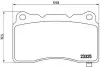 Комплект тормозных колодок, дисковый тормоз BREMBO P09004