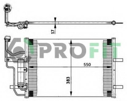 Конденсер кондиціонера PR 1501C1 PROFIT PR1501C1 (фото 1)