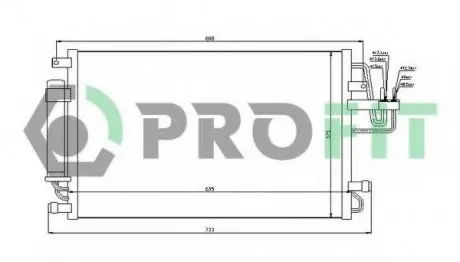 Конденсатор, кондиционер PROFIT PR1305C1