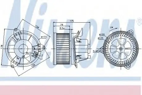 Вентилятор салона NISSENS 87122