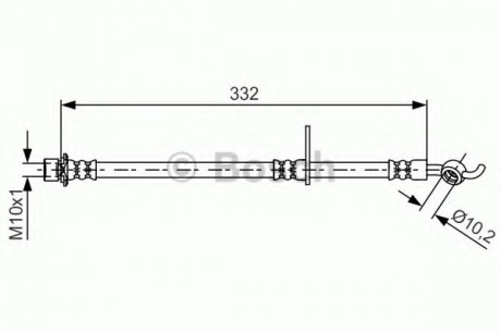 Тормозной шланг TOYOTA Auris E15/Avensis T27 RR 1,6-2,207>> BOSCH 1987481655