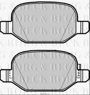 Комплект гальмівних колодок, дискове гальмо BORG & BECK BBP2412 (фото 1)