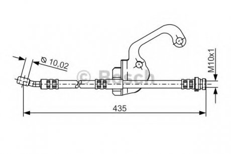 Тормозной шланг BOSCH 1987481299 (фото 1)