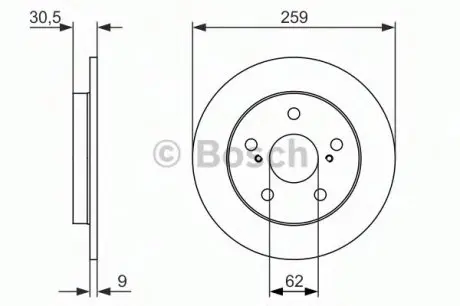 Гальмівний диск BOSCH 0986479765