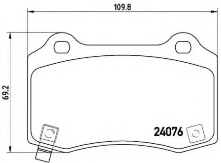 Комплект тормозных колодок, дисковый тормоз BREMBO P11024 (фото 1)