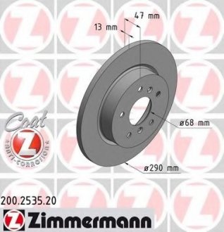 Тормозной диск ZIMMERMANN 200253520