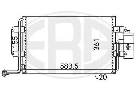 Радиатор кондиционера 1J0820411D Volkswagen ERA 667062