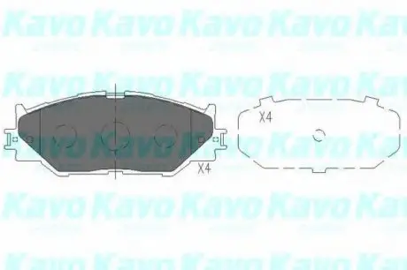 Комплект тормозных колодок, дисковый тормоз PARTS KAVO KBP9094