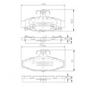 Комплект тормозных колодок, дисковый тормоз NIPPARTS J3610400