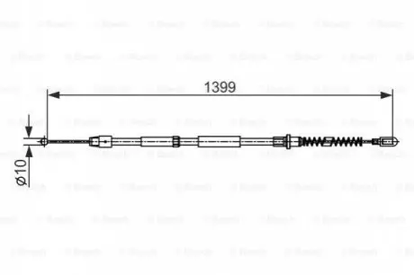 Трос, стоянкова гальмівна система BOSCH 1987482539