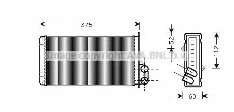 Теплообменник, отопление салона AVA QUALITY COOLING AVA COOLING RT 6226