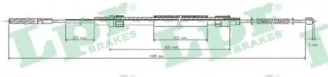 Трос, стояночная тормозная система LPR C0939B