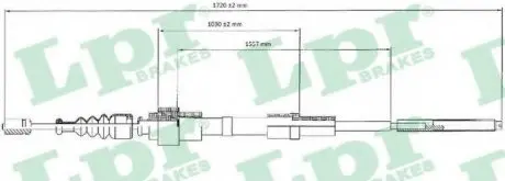 Трос, стояночная тормозная система LPR C0956B