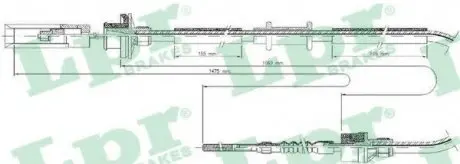 Трос, управление сцеплением LPR C0046C