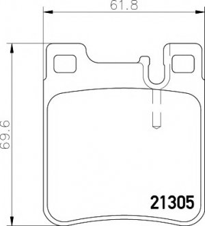 Комплект тормозных колодок дисковый тормоз TEXTAR 2130501 (фото 1)