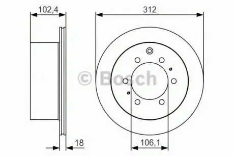 Гальмівний диск BOSCH 0986479R57