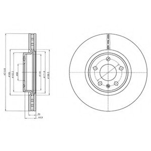 Тормозной диск Delphi BG4346C (фото 1)