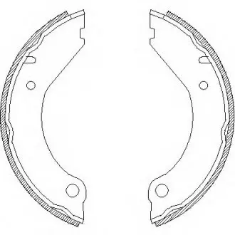 Комплект тормозных колодок, стояночная тормозная система REMSA 439900