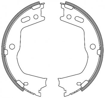 Комплект тормозных колодок, стояночная тормозная система REMSA 466600 (фото 1)