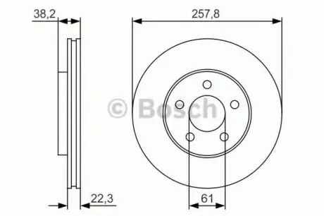 Гальмівний диск BOSCH 0986479R56