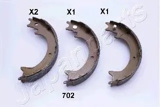 Комплект тормозных колодок, стояночная тормозная система JAPANPARTS GF702AF