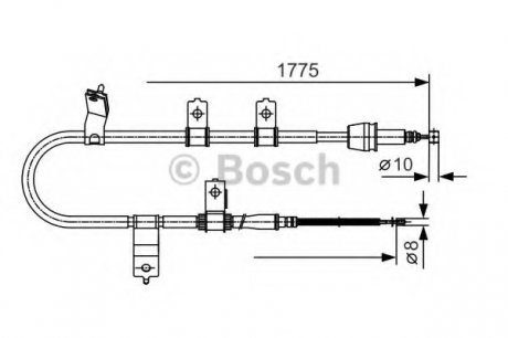 Трос, стояночная тормозная система BOSCH 1987482077 (фото 1)