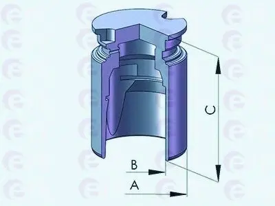 Поршень, корпус скоби гальма ERT 151258C