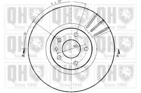 Тормозной диск QH QUINTON HAZELL BDC3503