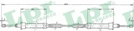 Трос, стояночная тормозная система LPR C0523B
