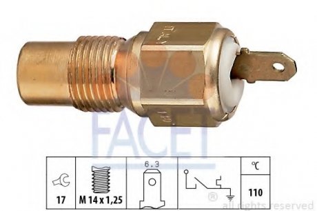 Термівимикач, сигнальна лампа охолоджуючої рідини FACET 74030