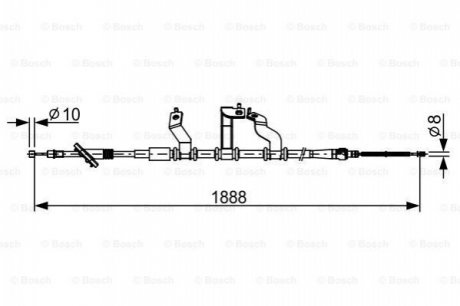 Трос, стоянкова гальмівна система BOSCH 1987482532 (фото 1)