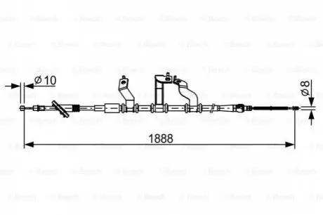 Трос, стоянкова гальмівна система BOSCH 1987482532
