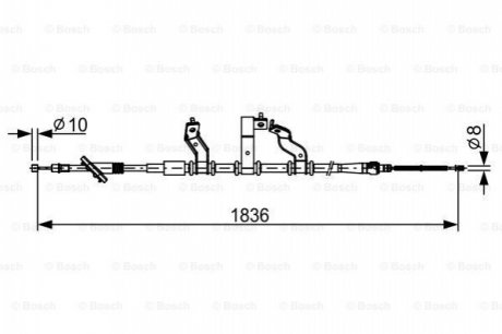 Трос, стояночная тормозная система BOSCH 1987482531 (фото 1)