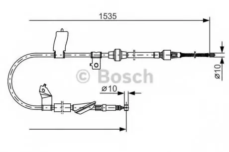 Трос, стоянкова гальмівна система BOSCH 1987482085