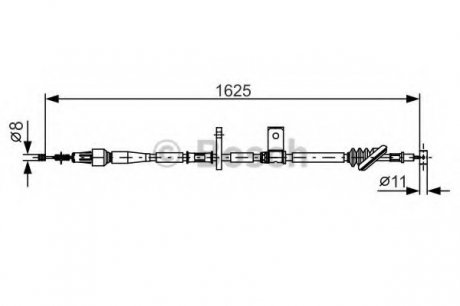 Трос, стояночная тормозная система BOSCH 1987482094 (фото 1)